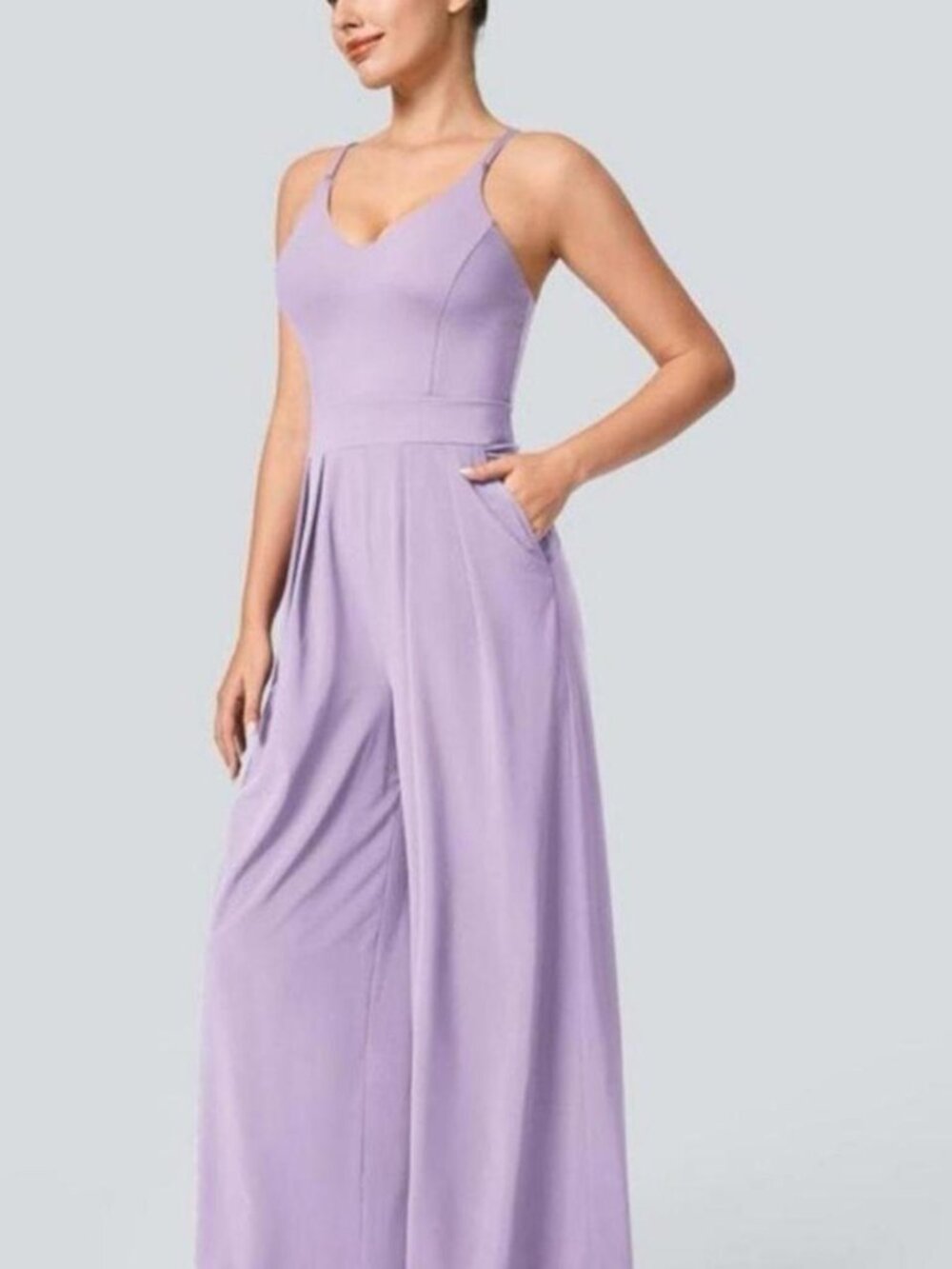 Lavender Halara Jumpsuit BNWT and bag